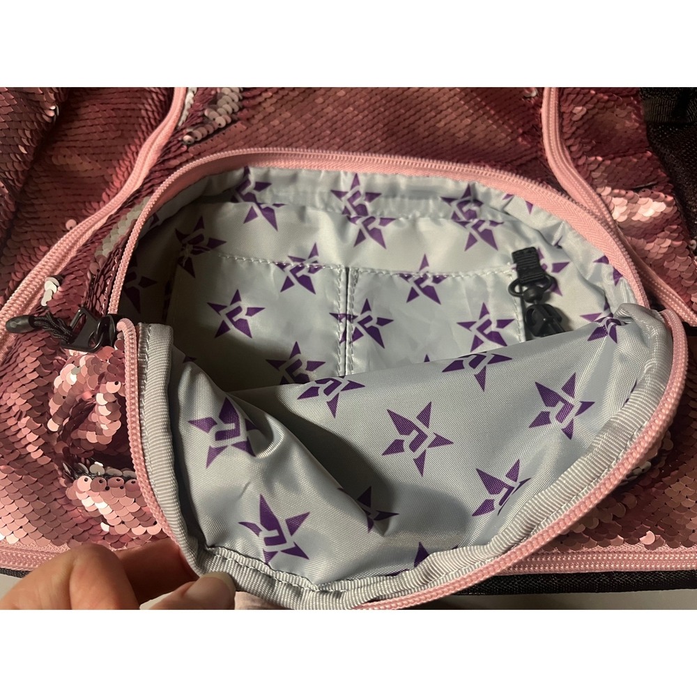 Rebel Athletic Dream Bag Smokey Rose Sequin Cheer Backpack Pink NEW MSRP $138 - Picture 7 of 16